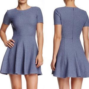 THEORY Denim Blue Albita Fit and Flare Dress